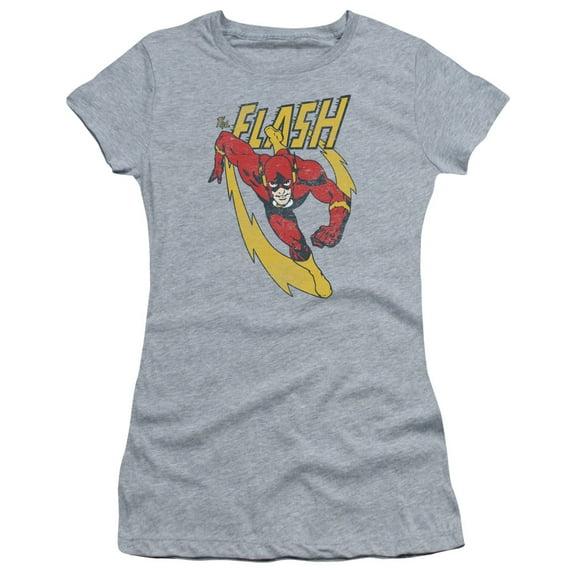 Jla - Lightning Trail - Juniors Teen Girls Cap Sleeve Shirt - X-Large