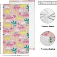 thumbnail image 2 of Coolnut Dinosaur Soft Hand Towels, 2 PcsAbsorbent Bath Towel Decorative Fingertip Towels for Bathroom Gym Spa Hotel Beach Swimming Pool,14.4"x 28.3", 2 of 6