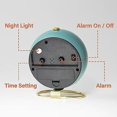 thumbnail image 3 of Clock Small Table Clock For The Table, Vintage Analogue Retro Alarm Clock Without Ticking, Modern Gold Clock For The Bedside Table In The Bedroom, 3 of 5