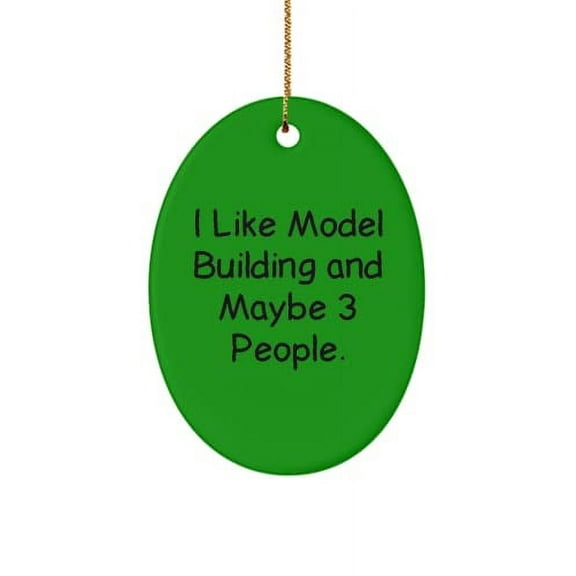 Beautiful Model Building Oval Ornament, I Like Model Building and Maybe 3 People., Sarcasm for Friends, Holiday