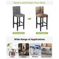thumbnail image 3 of Country Star Brown Bar Stool Covers Set of 4, Western Texas Vintage Farmhouse Wooden Stretch Bar Chair Covers with Backs, Removable Pub Counter Height Chair Cover for Kitchen Dining Room Cafe, 3 of 7