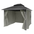 thumbnail image 2 of BPS 10'x10' Gazebo Replacement Curtain, Universal 4-Privacy Panel, Outdoor Gazebo Sidewalls with Zipper for Garden, Patio, Yard (Curtains Only), 2 of 9