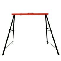 Swing Sets for Backyard, Swingset Outdoor for Kids, Toddler Porch Swing, Metal A-Frame Swing Stand for Indoor, Adult Backyard Swing Frame, Easy to Assemble, Red (without Swing)