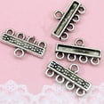 thumbnail image 2 of Maoww 10pcs Connector Jewelry Alloy Quartile Porous Multi-Hole Connectors Simple Linker Accessory Processing Home Shop, 2 of 6