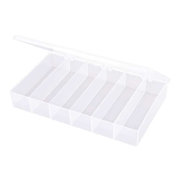 Flambeau Compartment Box,Snap,Clear,1 3/4 in T606