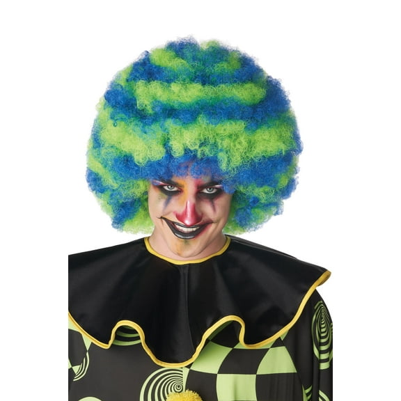 Spiral Clown Wig (Blue/Green)