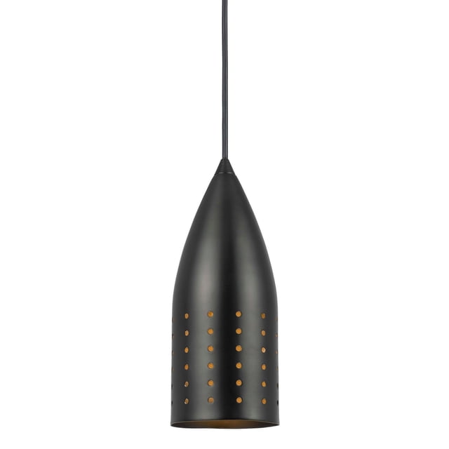 Lámpara colgante Benzara BM295968 con pantalla metálica redonda de 10 cm