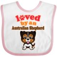 thumbnail image 3 of Inktastic Australian Shepherd Dog Cute Boys or Girls Baby Bib, 3 of 4