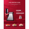 thumbnail image 4 of FOHERE Electric Cheese Grater & Veggie Slicer Chopper, Food Prep Appliance, 150W, Red, 4 of 10