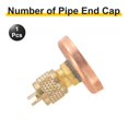 thumbnail image 3 of Uxcell 1/4" SAE Service Access Valve with 1" ID Copper Pipe End Cap and Valve Core Remover, 3 of 7