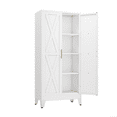 thumbnail image 6 of Erosoei 61.02"H Metal China Hutch Storage Cabinet Hutch for Dining Room with 2 Doors and 3 Adjustable Shelves, 6 of 6