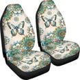 thumbnail image 2 of Yuyamidu Butterfly Automobile Seat Covers 2 Pcs Boho Flowers Car Seat Covers Front Seats Only Waterproof Universal Fit for Auto Truck Van SUV, 2 of 6