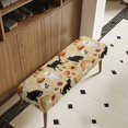 thumbnail image 2 of FKELYI Dining Bench Cover Anti-Dust Halloween Ghost Pumpkin Cat Print Bench Seat Cushion Covers Stretchy Fabric Furniture Protector Slipcover for Bedroom Living Room, 2 of 7