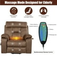 thumbnail image 6 of PAPROOS Oversized Electric Massage Lift Chair, Large Power Lift Recliner with Heat Therapy, Fabric Reclining Sofa with Remote, Hidden Cup Holder and Side Pocket for Elderly Seniors, Antique Brown, 6 of 12