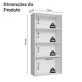 thumbnail image 2 of Mueble Armario De Vidrio Madesa 2 Puertas Sin Pies Blanco 01, 2 of 5