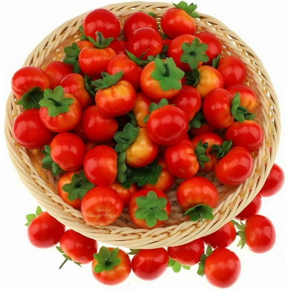 40pcs Mini Artificial Tomato Decoration Fake Fruit Home Party Christmas DIY Material - 3.5 cm