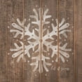 thumbnail image 3 of Marrott, Stephanie 12x12 Black Modern Framed Museum Art Print Titled - Snowflake On Wood, 3 of 5