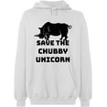 thumbnail image 2 of OXI Hoodie Sweatshirt - Save The Chubby Unicorn, Basic Casual Hoodie for Men's and Women Fleece Hoodie Long Sleeve - White 3X-Large, 2 of 3