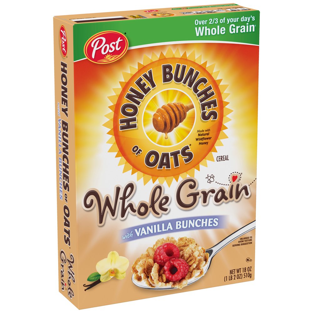 Honey Bunches of Oats with Vanilla Bunches, 18 Ounce Boxes