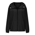 thumbnail image 7 of KIHOUT Raincoat for Women Lightweight Waterproof Rain Jackets Packable Ziper Up Outdoor Hooded Windbreaker, 7 of 7