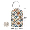 thumbnail image 4 of Naloa Butterflies Wild Insect Luggage Tag for Suitcase Leather Baggage Tag with Stainless Steel Loop Privacy Cover for Women Men Girls-1, 4 of 5
