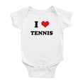 thumbnail image 1 of I Heart Tennis Love Sports Fans Funny Baby Bodysuits, 1 of 5