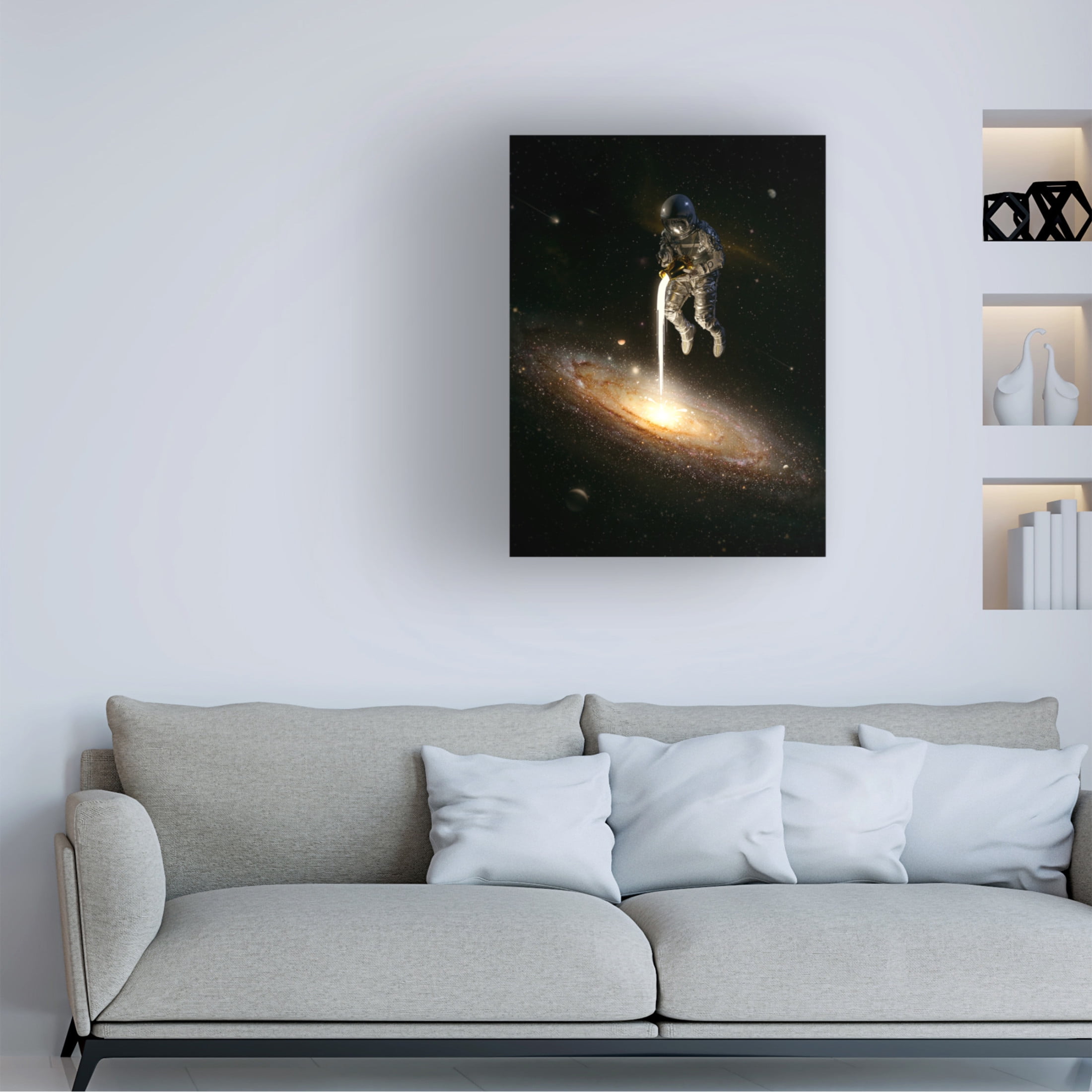 Canvas Wall Art - Francis Minoza 'The Milky Way' Wall Art for Living Room, Bedroom, or Office Décor by Trademark Fine Art - 14 x 19 Inches
