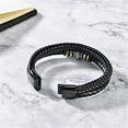 thumbnail image 4 of to My Son/to My Grandson - I Will Always Be with You Braided Leather Bracelet for Men, Stainless Steel Inspirational Wristband, Men?s Braided Leather Bracelet Bangle Wristband, 4 of 8