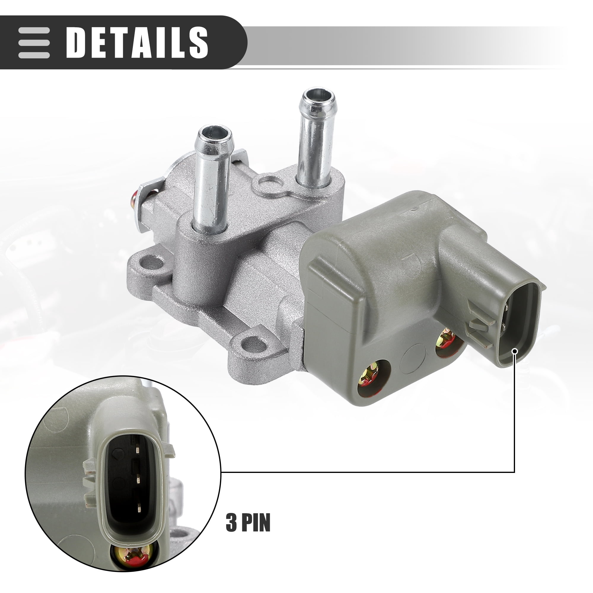 1 Set Idle Air Control Valve for Honda Civic 1996-2000 Metal with Gasket No.16022P2EA51 Silver Tone