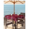 thumbnail image 2 of Outdoor Tablecloth with Umbrella Hole & Zipper, Red Checkered Square Tablecloth 60x60 Inch, Farmhouse Buffalo Plaid Modern Patio Table Cover Waterproof Table Cloth for Picnic/Party, 2 of 7