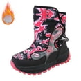 thumbnail image 2 of XXWXYD Girls' Boots Girls Boys Snow Boots Outdoor Warm Comfortable Non Slip Mid Calf Padded Small Big Kids Winter Shoes for Simple Casual Breathable Shoe(9-9.5 Years,Hot Pink), 2 of 9
