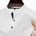thumbnail image 4 of Ashirexll Mens Shirts Casual, Summer Shirts for Men, Casual Fashion Button Standing Collar T-shirt Summer Casual and Formal Shirts, 4 of 5