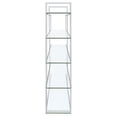 thumbnail image 6 of Elmer 63-inch 5-shelf Bookshelf Clear and Chrome, 6 of 7