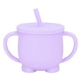 thumbnail image 3 of Tazas De Silicona Para Niños Pequeños, Taza Sippy De Silicona Respetuosa Con El Medio Ambiente Con Pajita Para El Hogar Amonsee Púrpura, 3 of 8