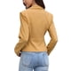 thumbnail image 3 of Blazer CHIC INSPIRAR para Mujeres con Solapa Notch, Botones, Manga Larga, Chaqueta de Traje Asimétrica con Bolsillos M Caqui, 3 of 6