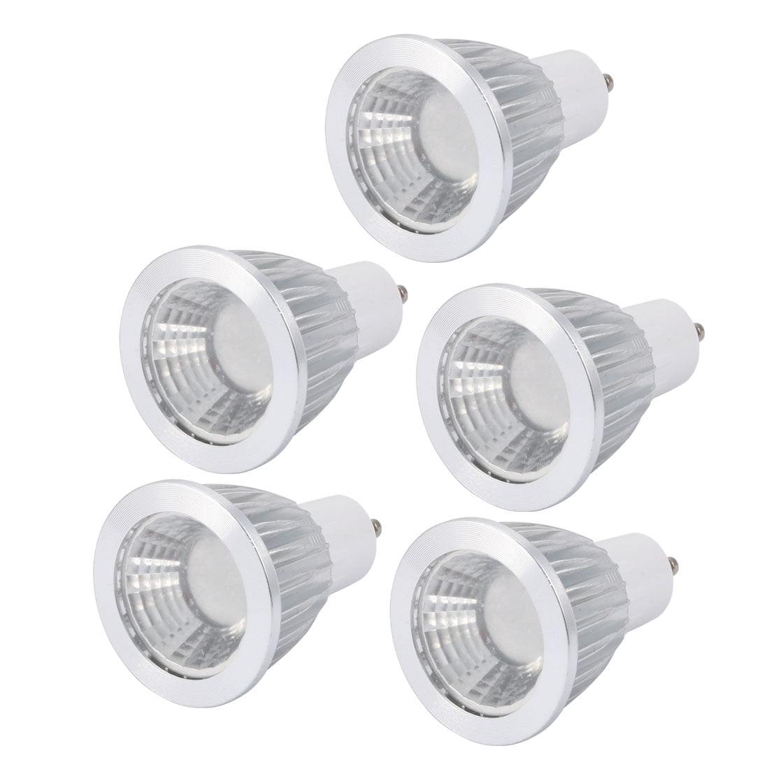 5pcs GU10 Base 5W Aluminum Alloy COB Lens Reflector LED Lamp Bulb Shell