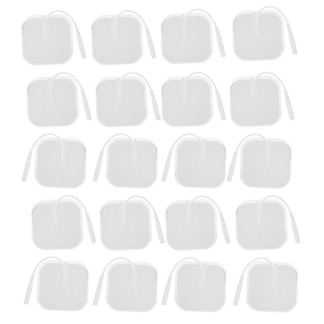 20 unidades/bolsa de 4 x 4 cm de almohadillas de electrodos TENS para máquina de fisioterapia con masajeador TENS