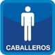 thumbnail image 1 of Señalamiento: "Baños, sanitarios, WC para caballeros", azul y blanco. Impreso sobre plástico estireno calibre 40, medidas: 20 x 20 cm, para interiores. Letrero, Señal informativa cuadrada., 1 of 4