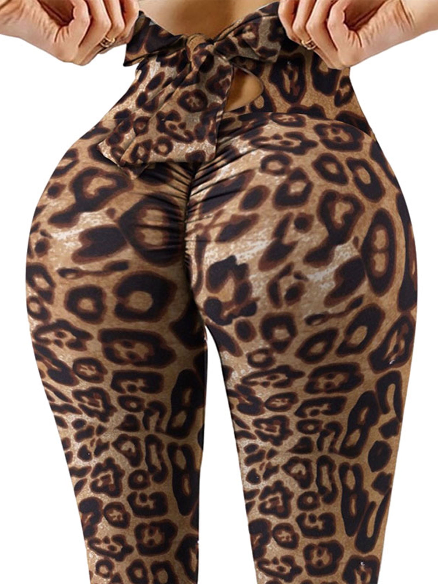 Leopard Printed Strethcy Yoga Pants 