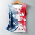 thumbnail image 4 of Virmaxy Débardeur Femme 2024 Drapeau Décontracté Jour de l'Indépendance Imprimé Sans Manches Col Rond Imprimé Floral Tunique Multicolore-23 TG, 4 of 5