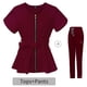 thumbnail image 1 of Ropa quirúrgica ajustada con tirantes en la cintura para mujer, traje dividido para hospital, ropa de mano con cepillo de manga corta, ropa elástica para enfermera, ropa para lavarse las, 1 of 6