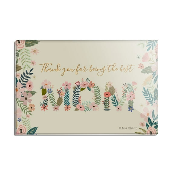 Thank You for Being the Best Mom Mother's Day Rectangle Acrylic Fridge Refrigerator Magnet
