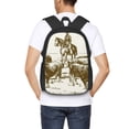 thumbnail image 4 of Disketp Cattle Drive By Two Cowboys Mochila Minimalista de Gran Capacidad, Mochila de Viaje para Escuela, Trabajo o Uso Diario, 4 of 6