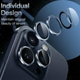 thumbnail image 3 of JETech Camera Lens Protector for iPhone 15 Pro 6.1-Inch and iPhone 15 Pro Max 6.7-Inch, 9H Tempered Glass Metal Individual Ring Cover, HD Clear, 3-Pack (Blue), 3 of 7