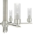 thumbnail image 4 of Hunter - Gatz 5-light Brushed Nickel, Large Chandelier, Dimmable, Candle Shaped, for Bedrooms, Dining, Living Rooms - 19784, 4 of 7