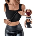 thumbnail image 1 of Camisetas sin mangas CHICME para mujer, altas y elásticas, con sujetador incorporado, 1 of 9