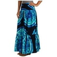 thumbnail image 4 of Jones New York Sport Tiered Tie Dye Print Maxi Cotton Skirt, Multi (4), 4 of 4
