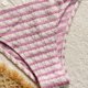 thumbnail image 4 of Traje de baño para mujer, bikini con cuello colgante para mujer, conjunto de traje de baño de playa con estampado de rayas a la moda, trajes de baño para mujer, 4 of 6