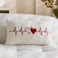 thumbnail image 4 of 18x18 Throw Pillow Covers Valentine Decoration Cushion Case, Heart Pillow Cover, Romantic Valentine’s Day Decorations Pillowcases, Cozy Cushion Covers for Sofa, Bed & Room Accents for Couples (F), 4 of 6
