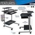 thumbnail image 3 of Graphi Tech Compact Computer Cart, 3 of 14